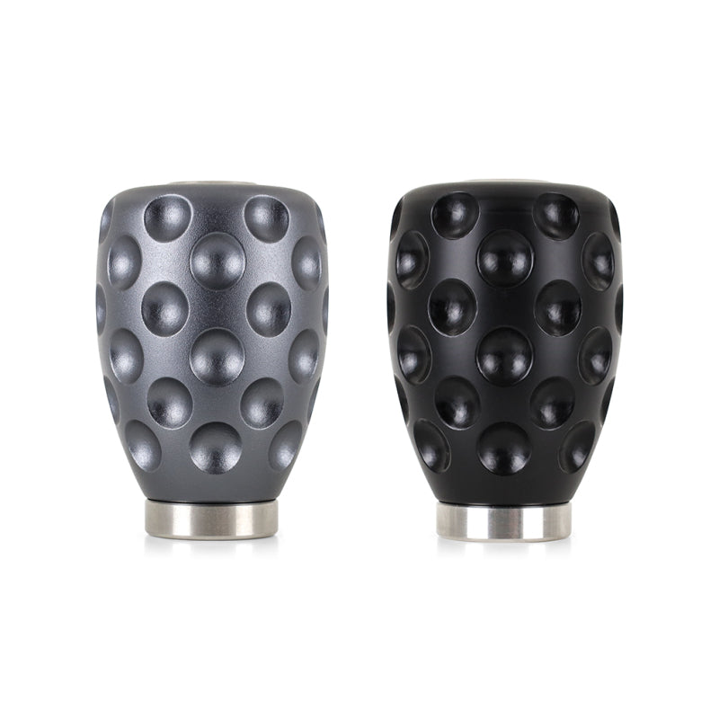 Mishimoto Steel Core Dimple Shift Knob Black Delrin - eliteracefab.com