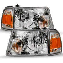 Load image into Gallery viewer, ANZO 2001-2011 Ford Ranger Crystal Headlight Chrome w/Corner Lights (OE Replacement) - eliteracefab.com