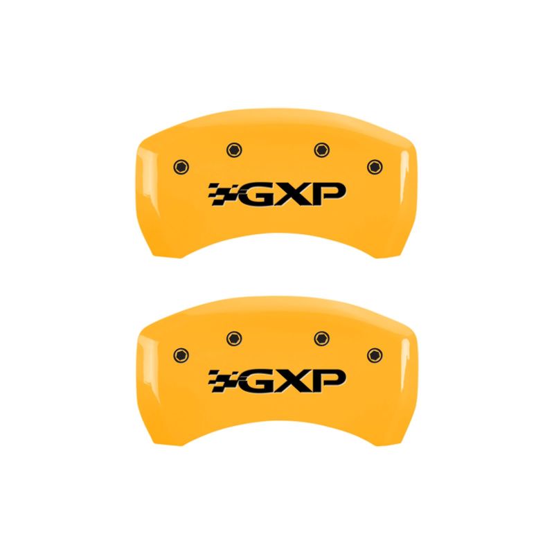 MGP 4 Caliper Covers Engraved Front Pontiac Rear Gxp Yellow Finish Black Char 2008 Pontiac G8 MGP