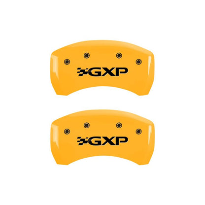 MGP 4 Caliper Covers Engraved Front Pontiac Rear Gxp Yellow Finish Black Char 2008 Pontiac G8 MGP