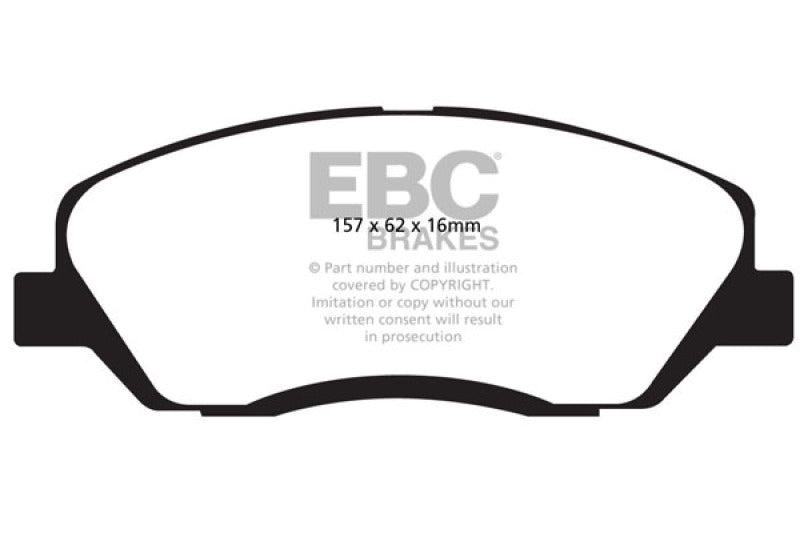 EBC 06-09 Hyundai Entourage 3.8 Greenstuff Front Brake Pads