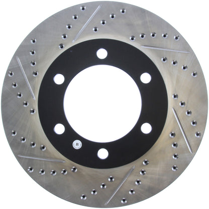 StopTech 00-06 Toyota Tundra / 01-07 Toyota Sequoia Front Right Slotted & Drilled Rotor Stoptech