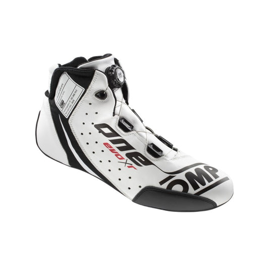 OMP One Evo X R Auto Racing Shoes - White - EU 46/US 12 - FIA 8856-2018
