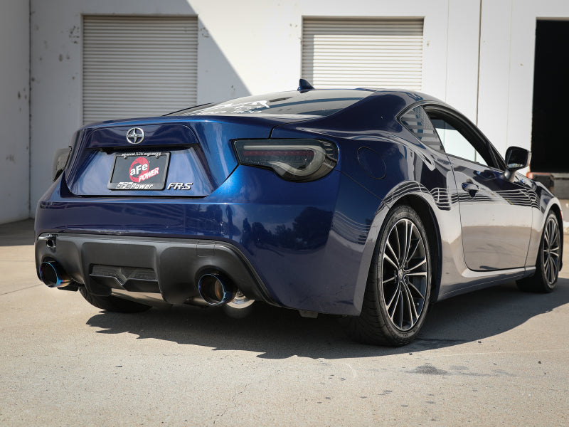 aFe Takeda Exhaust Axle-Back 13-15 Scion FRS / Subaru BRZ 304SS Blue Flame Dual Tips Exhaust - eliteracefab.com