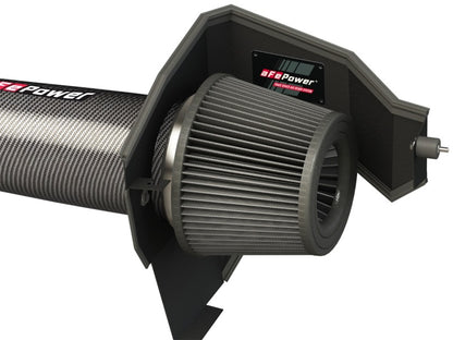 aFe POWER Magnum FORCE Carbon Fiber Stage 2 Track Series Pro Dry S CAIS - 11-18 Dodge Challenger V8 - eliteracefab.com