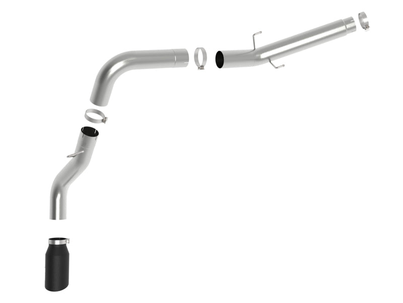aFe Large Bore-HD 5in 409SS DPF-Back Exhaust System w/Black Tip 19-20 Ram Diesel Trucks L6-6.7L (td) aFe