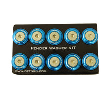 Load image into Gallery viewer, NRG Fender Washer Kit w/Rivets For Plastic (Blue) - Set of 10 - eliteracefab.com