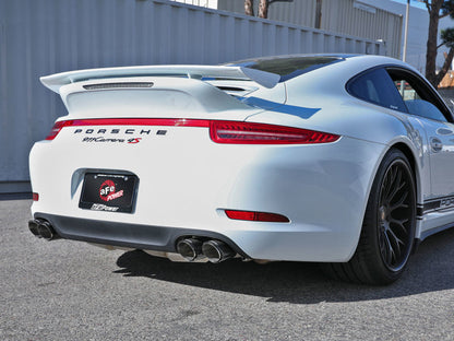 aFe MACHForce XP 12-16 Porsche 911 Carrera H6-3.8L SS-304 Cat-Back Exhaust w/Carbon Fiber Tips aFe