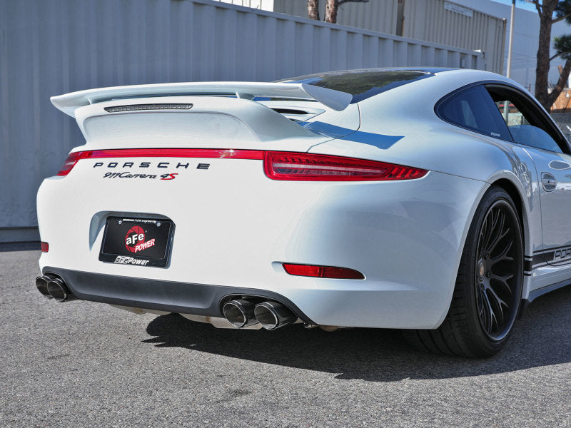 aFe MACHForce XP 12-16 Porsche 911 Carrera H6-3.8L SS-304 Cat-Back Exhaust w/Carbon Fiber Tips