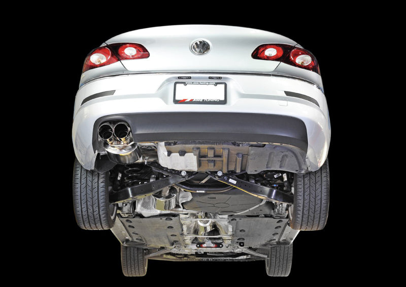 AWE Tuning VW CC 2.0T Touring Edition Performance Exhaust - Chrome Silver Tips AWE Tuning