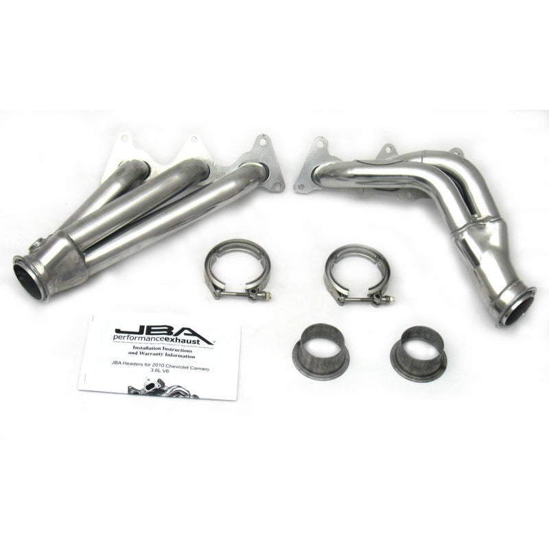 JBA 10-11 Camaro 3.6L V6 1-5/8in Primary Silver Ctd Cat4Ward Header - eliteracefab.com