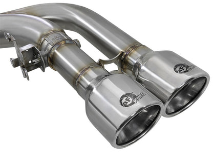 aFe MACH Force-Xp 3.5in. 304 SS C/B Exhaust w/o Muffler 15-18 BMW X5 M V8-4.4L (tt) - Polished Tip aFe