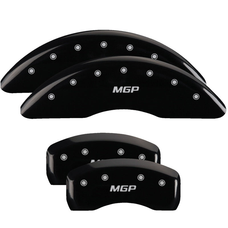 MGP 4 Caliper Covers Engraved Front & Rear MGP Black Finish Silver Characters 2019 Kia Niro MGP