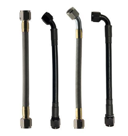 Fragola -8AN Hose Assembly Straight x 90 Degree Alum Nut 72in Fragola
