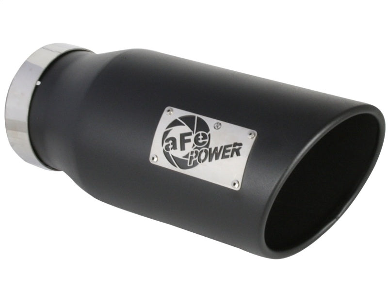 aFe MACH Force-XP 409 SS Right Side Single Wall Exhaust Tip 5in Inlet x 7in Outlet x 15in L aFe