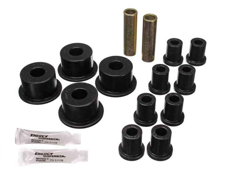 Energy Suspension 65-72 Dodge Charger (w/ 2in Main Eye) Black Rear Leaf Spring Bushing Set