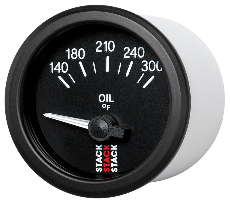 Autometer Stack 52mm 140-300 Deg F 1/8in NPTF Electric Oil Temp Gauge - Black ST3210