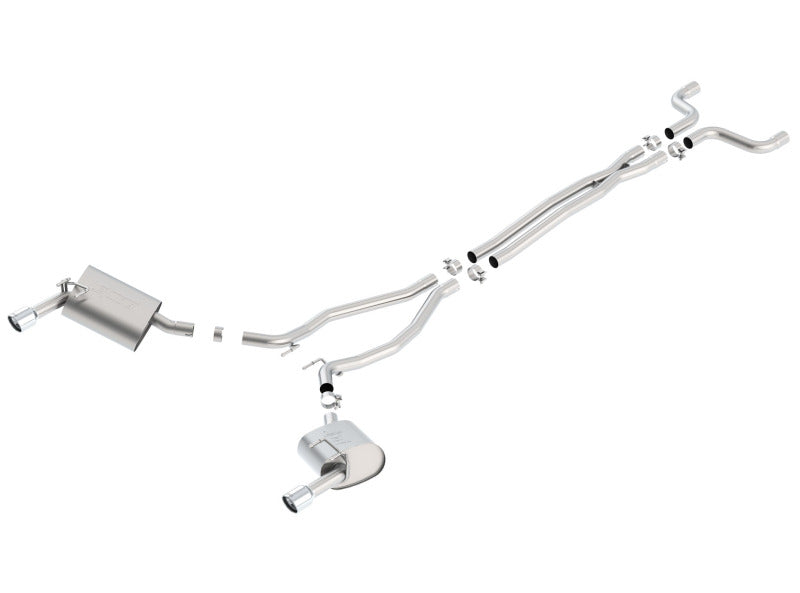 Borla 14-15 Camaro 3.6L V6 Single Split Rear Exit Touring Catback Exhaust - eliteracefab.com