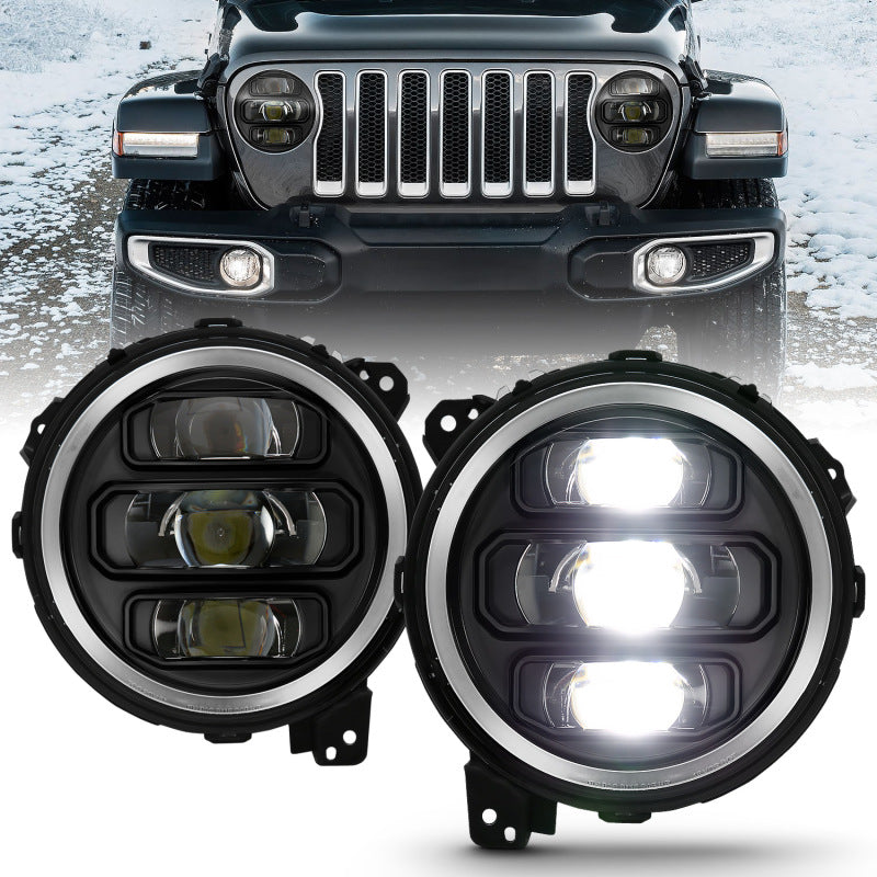 ANZO 2018-2019 Jeep Wrangler Full Led Projector H.L Black - eliteracefab.com