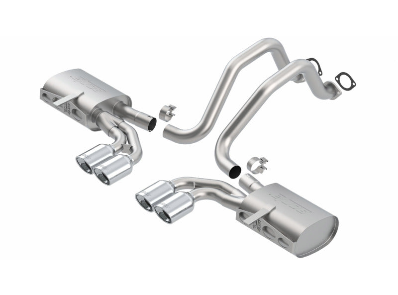 1997-2004 Chevrolet Corvette Base Cat-Back Exhaust System Touring Part # 140426 - eliteracefab.com