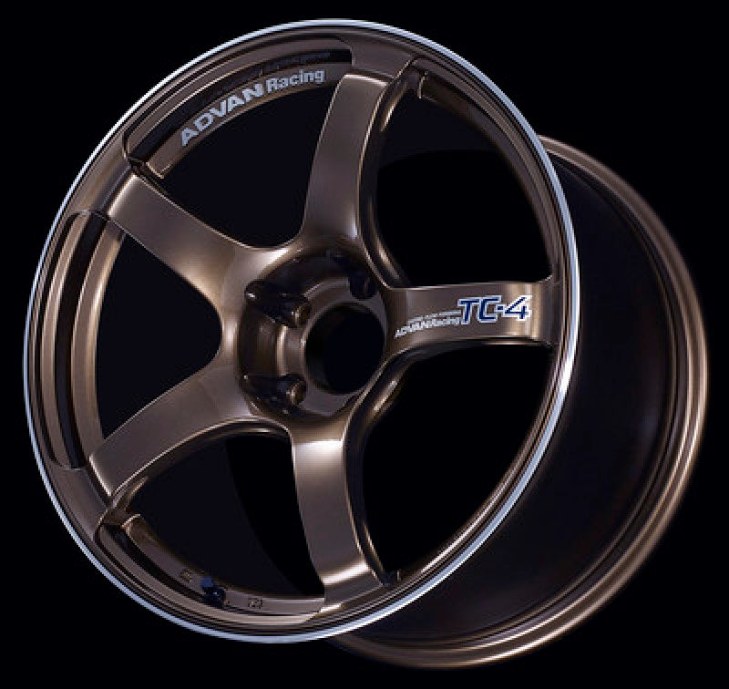 Advan YAD7H50EUAR TC4 17x8.5 +50 5x114.3 Racing Umber Bronze and Ring Wheel