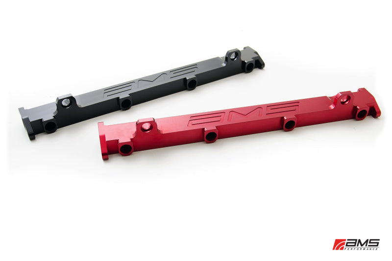 AMS Performance 03-07 Misubishi EVO VIII/IX CNC Machined Aluminum Fuel Rail - Red - eliteracefab.com