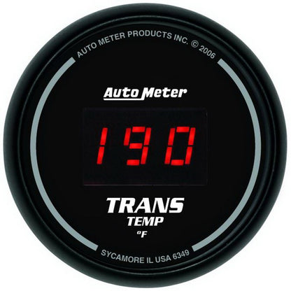 Autometer Z Series 52mm Black Digital 0-300 Deg F Transmission Temperature Gauge 6349
