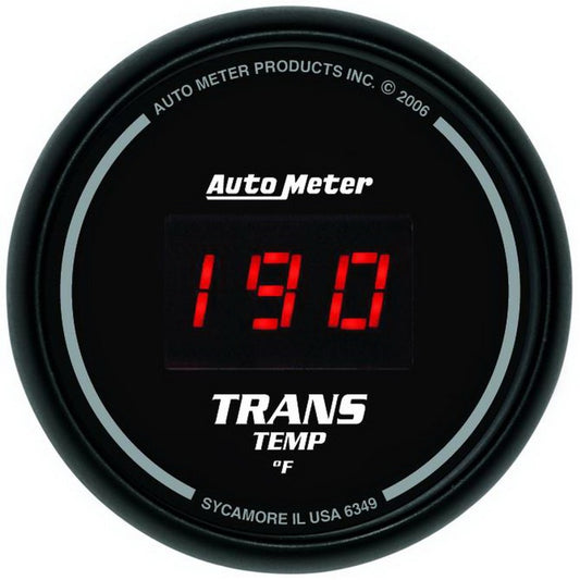 Autometer Z Series 52mm Black Digital 0-300 Deg F Transmission Temperature Gauge 6349