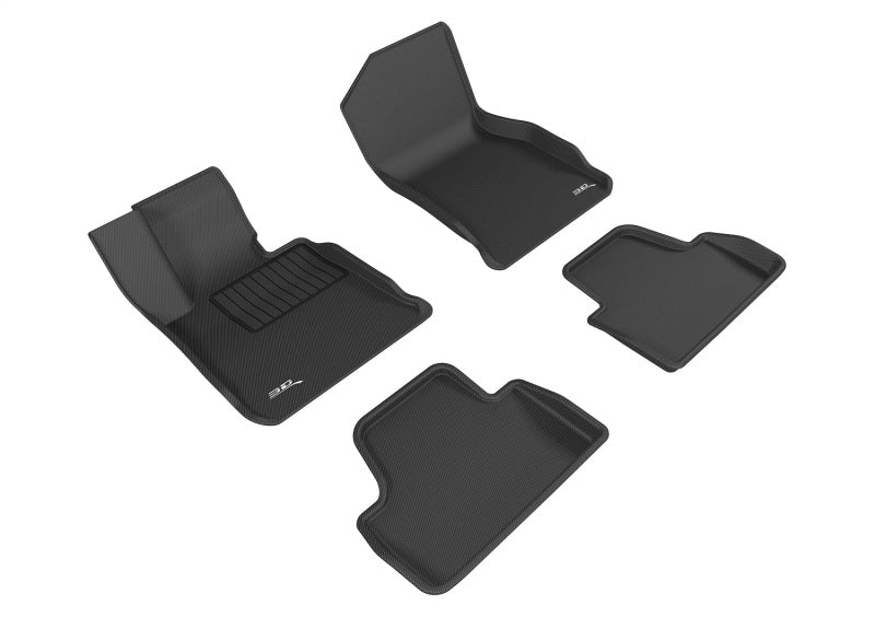3D MAXpider L1BM06801509 14-20 BMW 4 Series Convertible (F33) RWD Kagu 1st & 2nd Row Floormat - Black