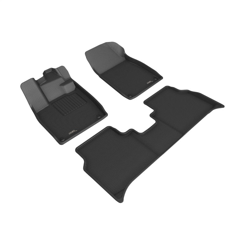 3D MAXpider 21-23 VOLKSWAGEN ID.4 1st/2nd row Floormat - Black 3D MAXpider