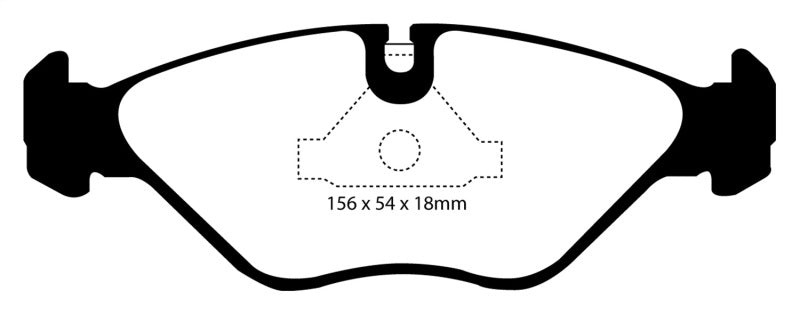 EBC 90-98 Saab 9000 2.0 Yellowstuff Front Brake Pads - eliteracefab.com