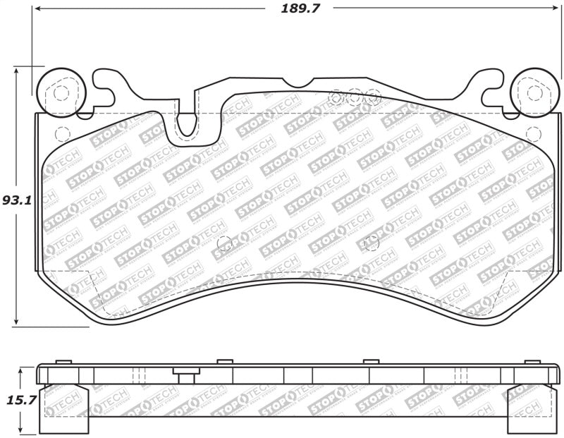 StopTech Street Select 14-18 Audi RS7 Front Brake Pads - eliteracefab.com