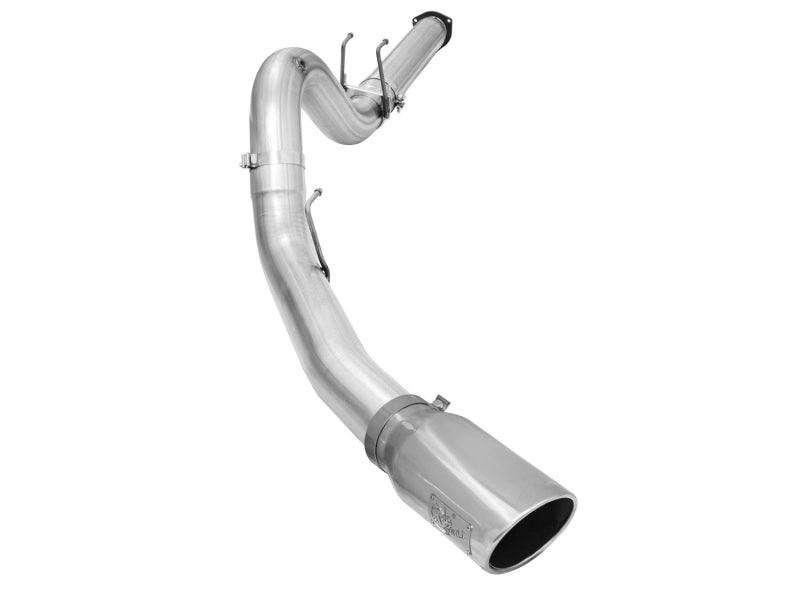 aFe Atlas Exhausts 5in DPF-Back Aluminized Steel Exhaust 2015 Ford Diesel V8 6.7L (td) Polished Tip - eliteracefab.com