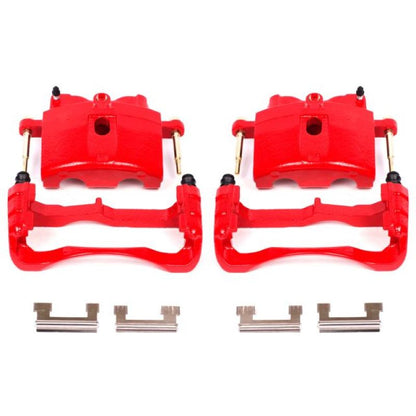 Power Stop 00-04 Cadillac DeVille Front Red Calipers w/Brackets - Pair - eliteracefab.com