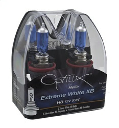 Hella Optilux H8 12V/55W XB Xenon White Bulb (pair) - eliteracefab.com