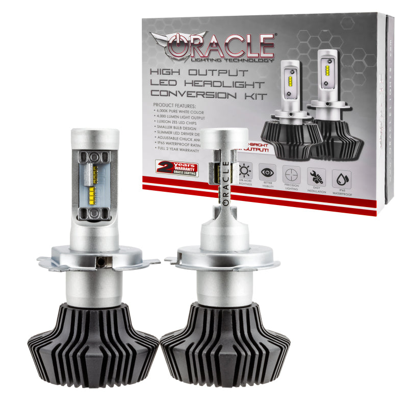 Oracle H4 4000 Lumen LED Headlight Bulbs (Pair) - 6000K - eliteracefab.com