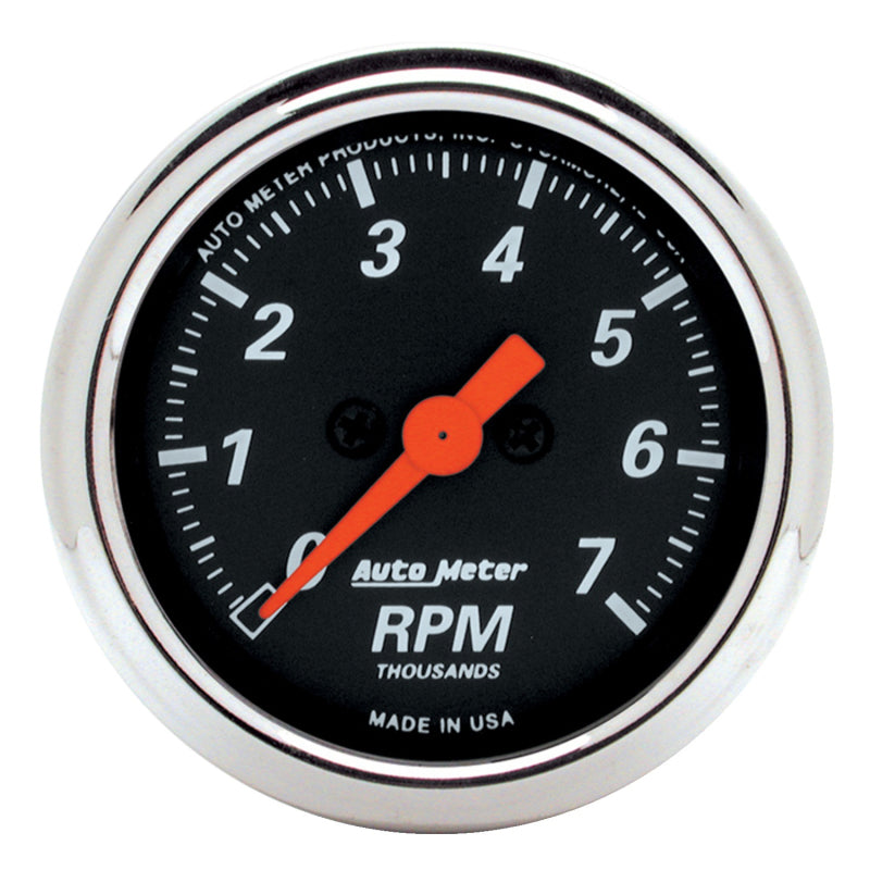 Autometer Designer Black 2-1/16in Electrical 7k RPM Tachometer 1477