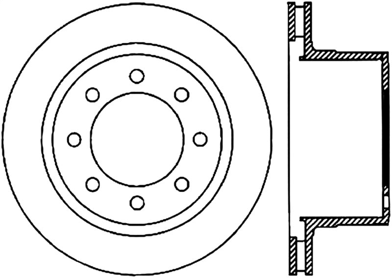 StopTech Power Slot 06-08 Dodge Ram 1500 / 03-08 Ram 2500/3500 All Rear Left Slotted CRYO Rotor Stoptech