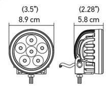 Load image into Gallery viewer, Hella Value Fit 90mm 6 LED Light - PED Off Road Spot Light - eliteracefab.com