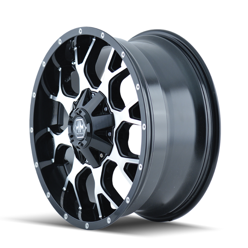 Mayhem 8015 Warrior 18x9 / 5x114.3 BP / -12mm Offset / 87mm Hub Black/Machined Face Wheel Mayhem