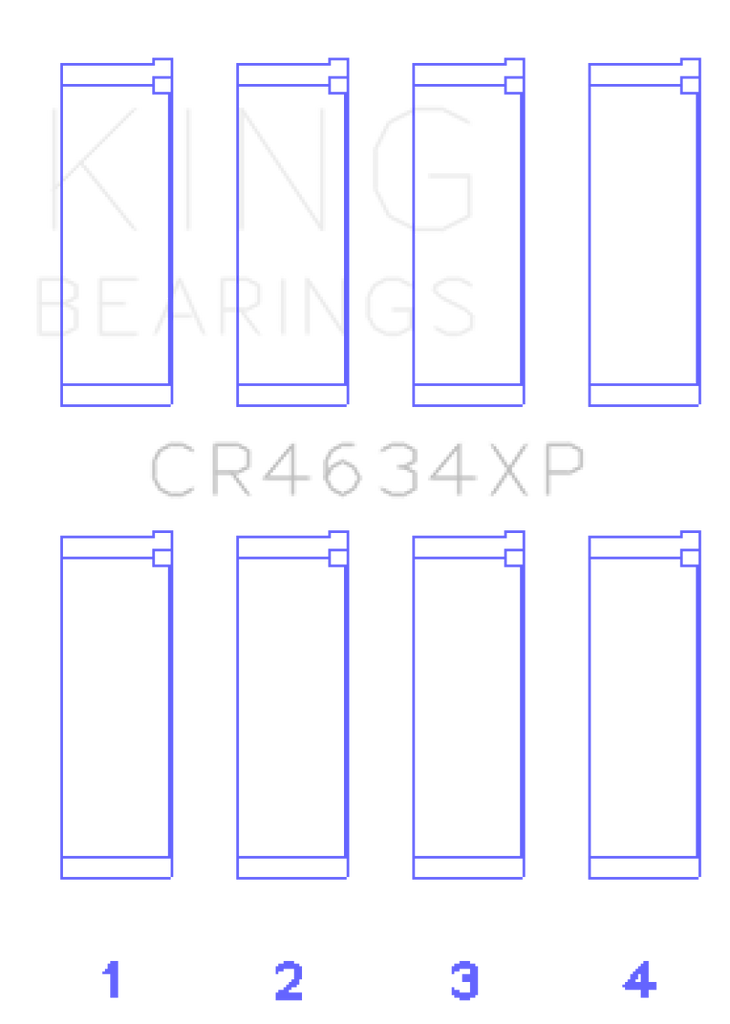 King Hyundai G4KF (Size +0.50) Connecting Rod Bearing Set