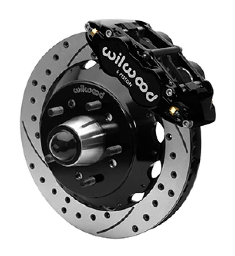 Wilwood Superlite 6R Front Brake Kit for 63-87 Chevy C10 Prospindle 13.06 in Diameter Black Calipers Wilwood