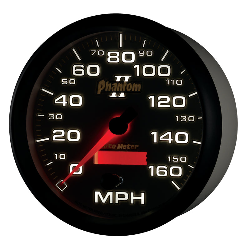 Autometer Phantom II 5in Electrical Programmable Speedometer 150MPH 7589