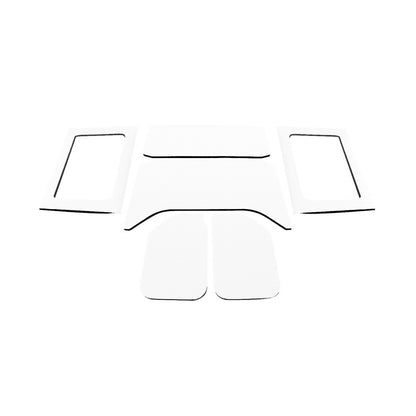 DEI 11-18 Jeep Wrangler JK 4-Door Boom Mat Complete Headliner Kit - 6 Piece - White DEI