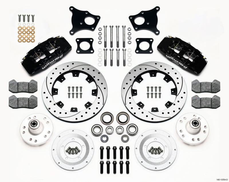 Wilwood Dynapro 6 Front Hub Kit 12.19in Drilled AMC 71-76 OE Disc w/o Bendix Brakes Wilwood