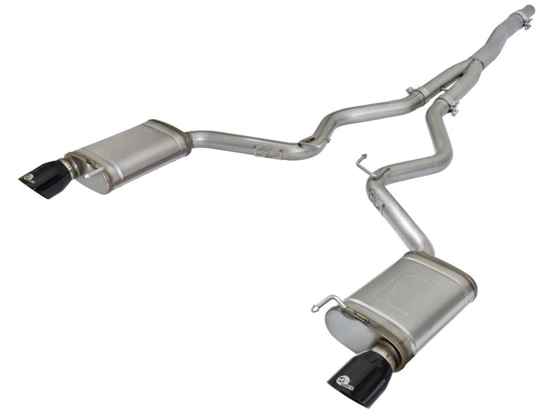 aFe MACHForce XP Exhausts Cat-Back SS-304 EXH w/ Black Tips 15-16 Ford Mustang EcoBoost 2.3L (t) aFe