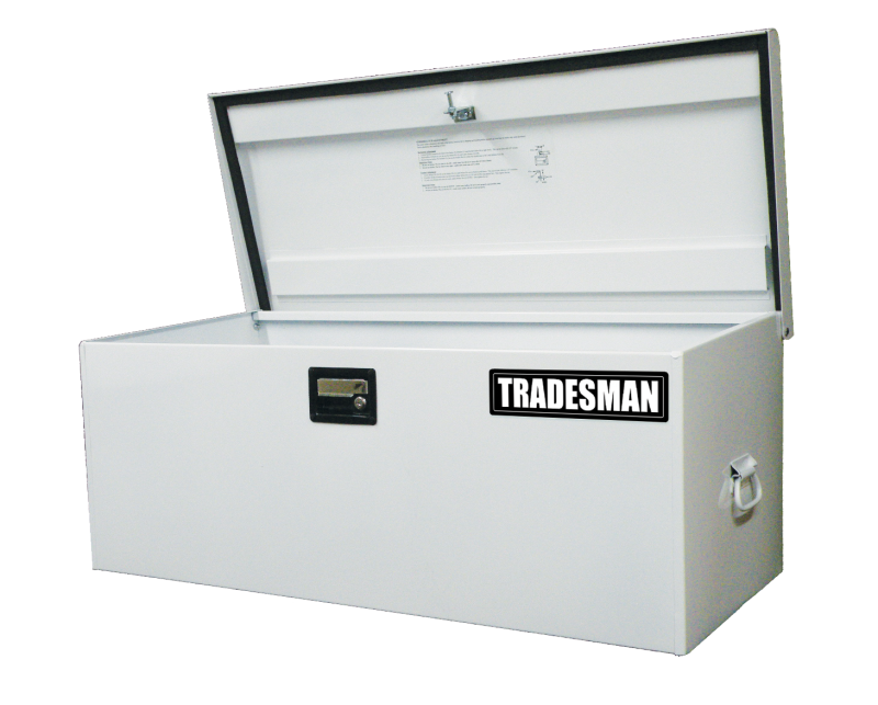 Tradesman Steel Job Site Box/Chest (Light Duty/Large) (42.75in.) - White Tradesman