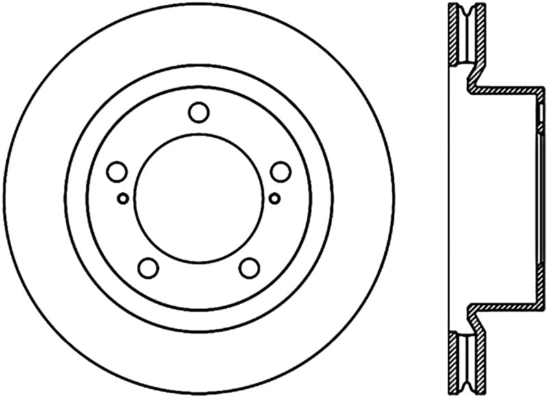 StopTech 08-13 Lexus LX 450/470/570 / 08-13 Land Cruiser Front Left Slotted CRYO-STOP Brake Rotor Stoptech