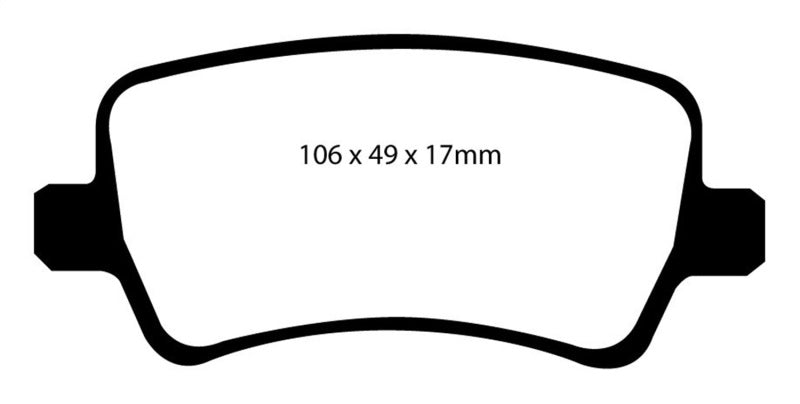 EBC 13-15 Land Rover LR2 2.0 Turbo Yellowstuff Rear Brake Pads - eliteracefab.com