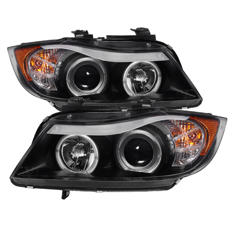 Spyder BMW E90 3-Series 06-08 Projector LED Halo Amber Reflctr Rplc Bulb Blk PRO-YD-BMWE9005-AM-BK - eliteracefab.com